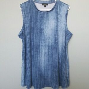 Alyx blue sleeveless stretch top 2X